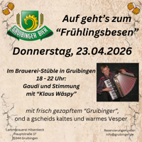 Frühlingsbesen Gruibinger Bier